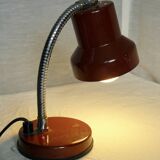 Small vintage red and chrome desk lamp 1970