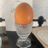 Antique pressed molded glass egg cup