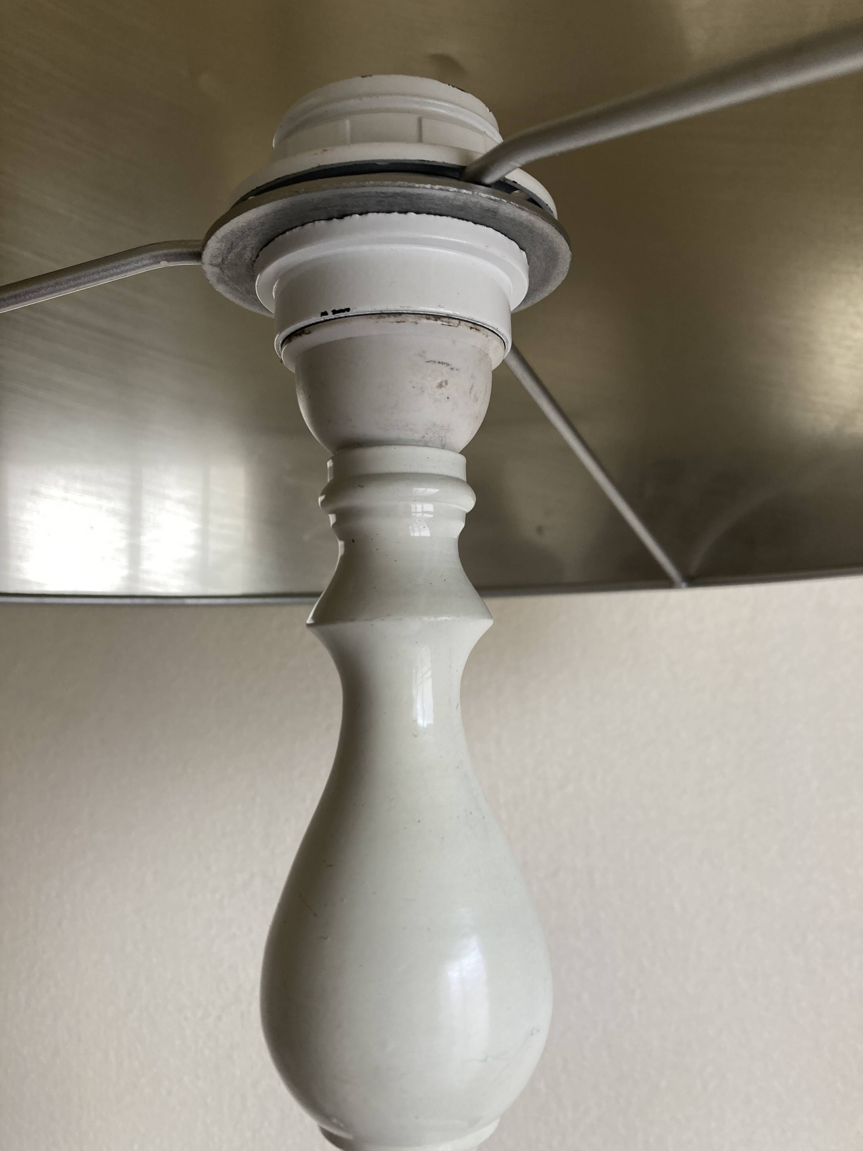 XXL cast iron baluster lamp 1970 Carnaby William Morris Revival