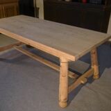 Georges Robert 1960's Brutalist Raw Pine Farm Table