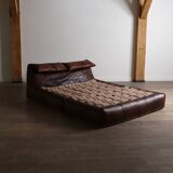 Le Bambole Bed In Buffalo Leather By Mario Bellini For B&B Italia, 1970s