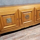 Art Deco period sideboard in blond oak circa 1940