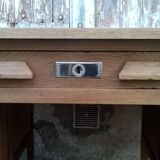Minister's desk in solid raw oak from the 1930s