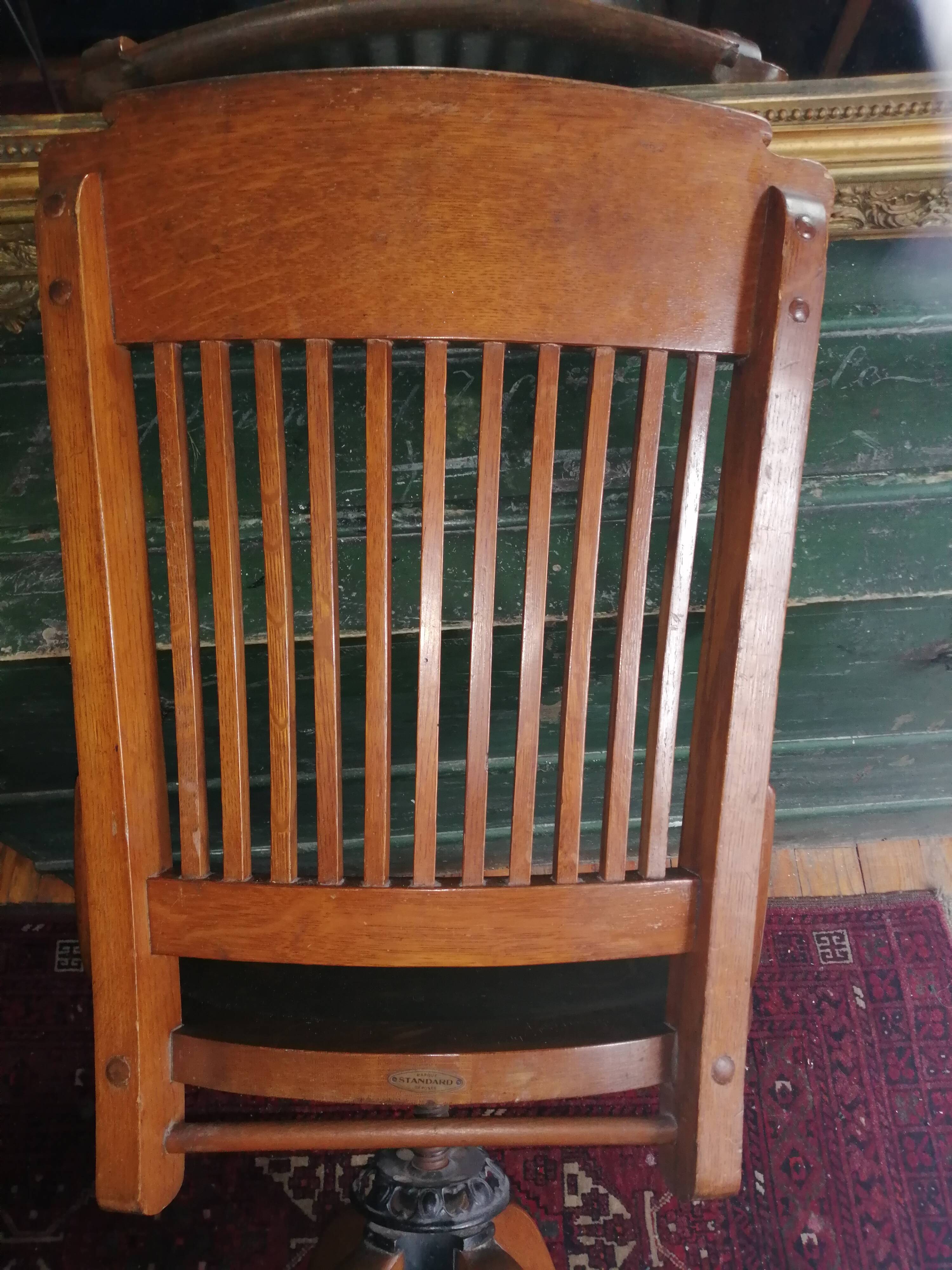 American oak office chair 1950