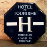 Hotel enamelled plate