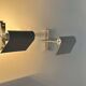Pair of vintage adjustable wall lights, chrome, Castiglioni Fontana Arte 1972