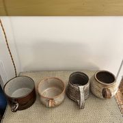 4 tasses en grès