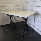 Ancienne table de bistrot dessus marbre