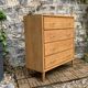 Commode pieds compas et chêne brut massif  1960