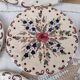 Dessert service 6 pieces 5 people ceramic signed Berger Antibes