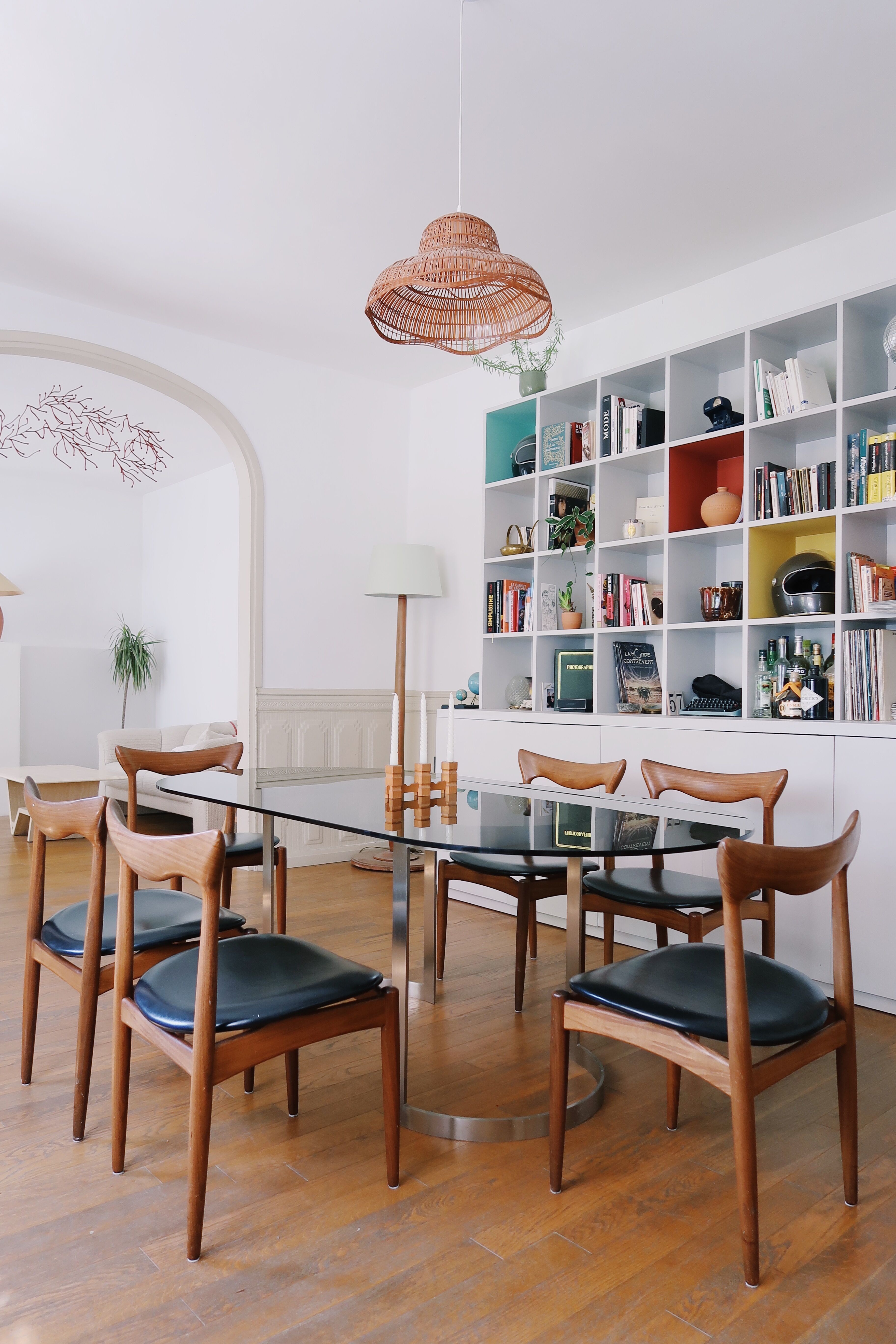 6 chairs skaï teck Bramin made in Denmark