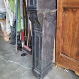 Belgian black marble fireplace without veining