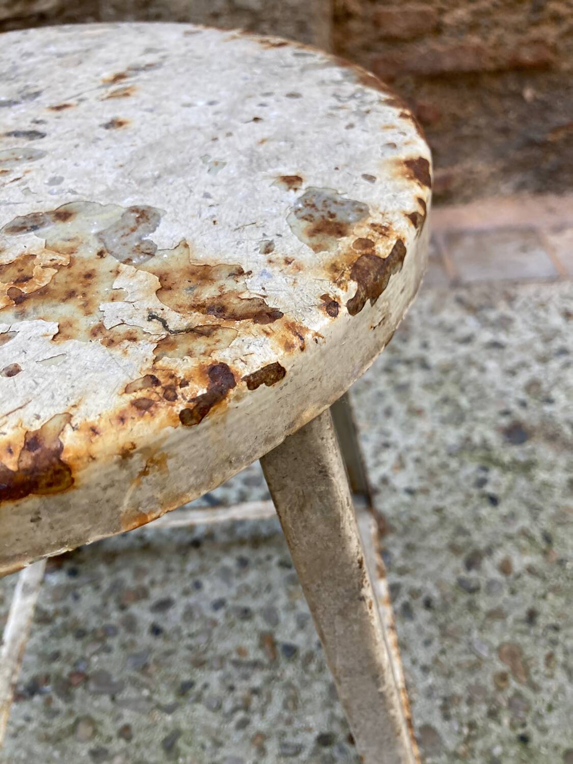 Industrial metal stool