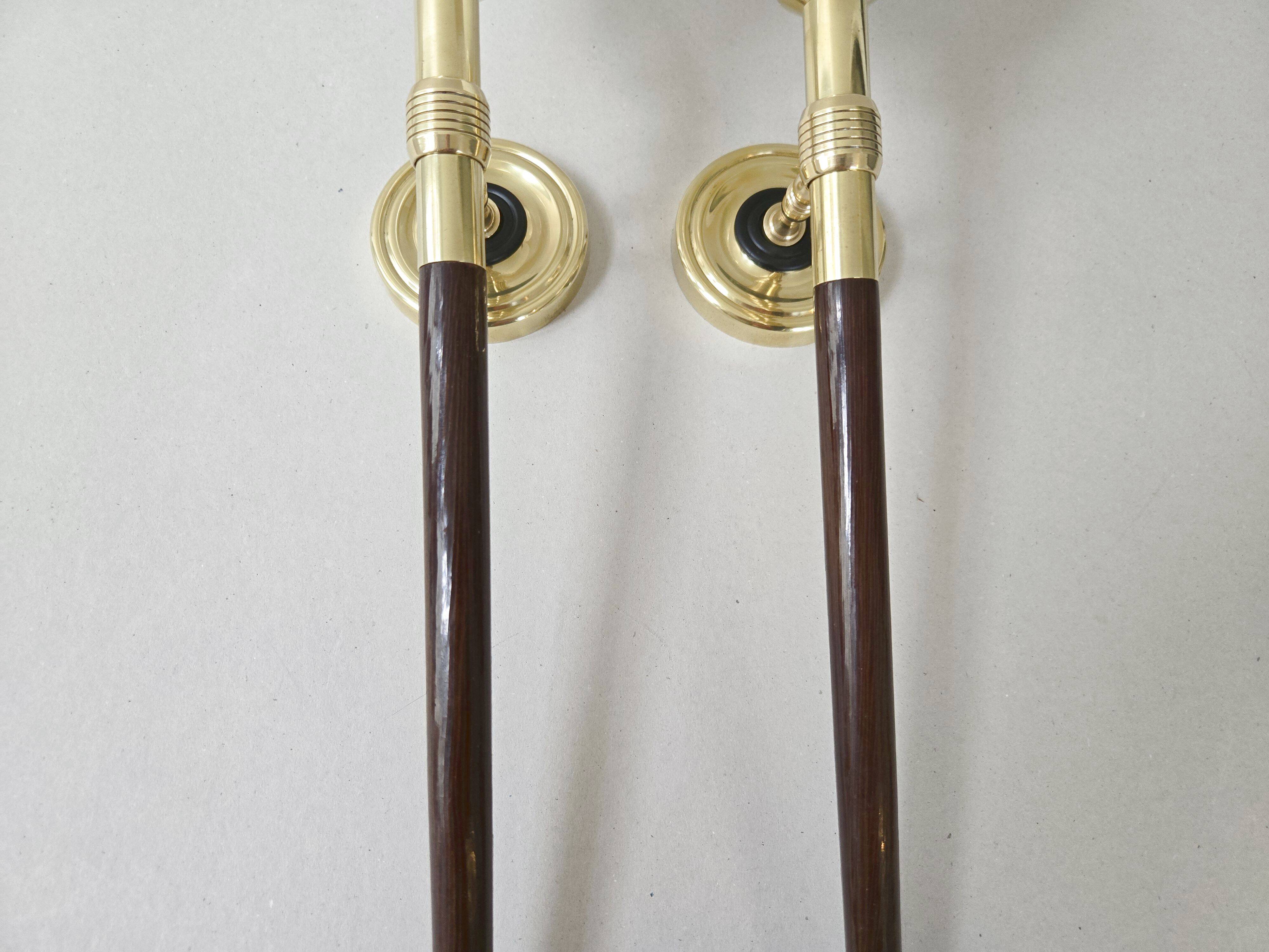 Pair of vintage wall lights Maison Lancel 1950