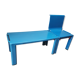 Blue chair and bench child kartell 70s