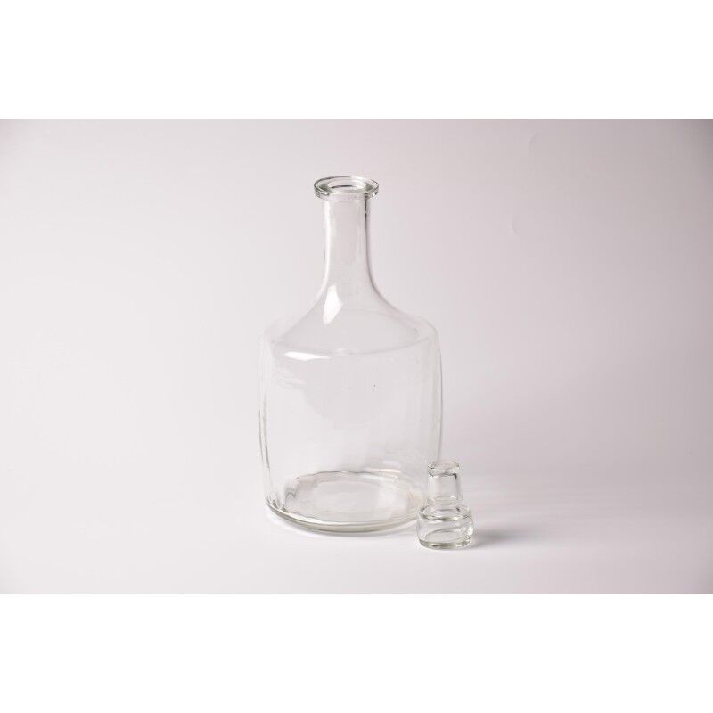 Vintage decanter with stopper | brocante glass wine bottle / wine decanter