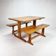 Table et de deux bancs, années 1960