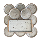 Dessert service in sandstone