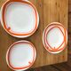 Vintage plates decor orange Rivanel