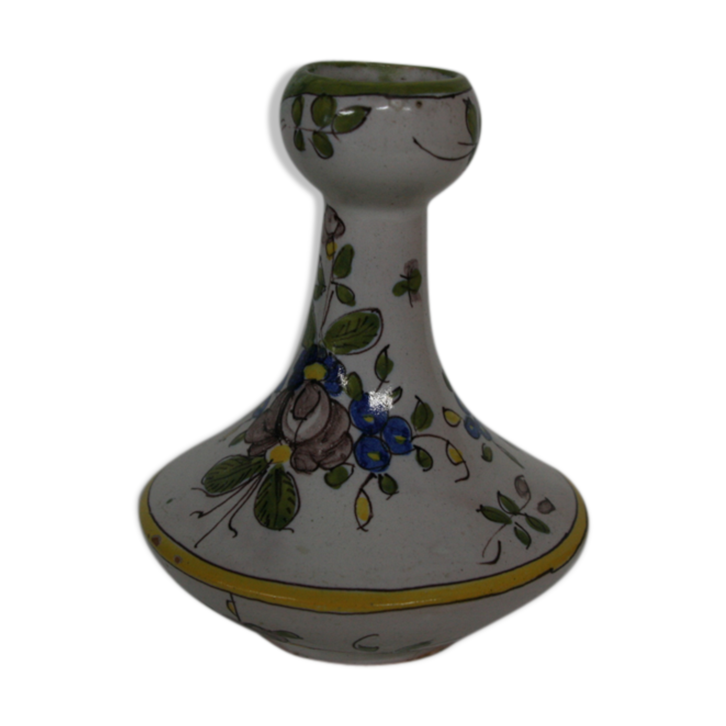 Soliflore vase faience of Martres Tolosane decor floral