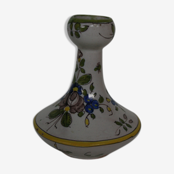 Soliflore vase faience de Martres Tolosane decor floral