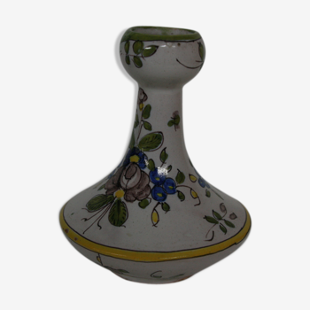 Soliflore vase faience of Martres Tolosane decor floral