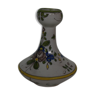 Soliflore vase faience de Martres Tolosane decor floral