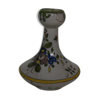 Soliflore vase faience of Martres Tolosane decor floral