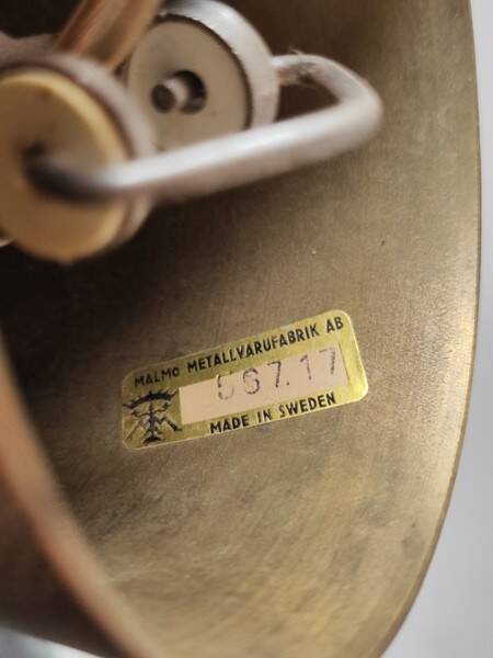 Vintage chandelier from Malmö Metallvarufabrik and pressed glass from Orrefors 1970s