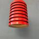 Vintage red Danish mid-century pendant lamp