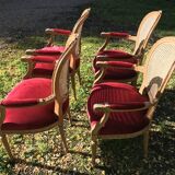 Suite de 4 fauteuils cabriolets Louis XVI