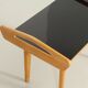 French side table in oak with large handles, 1950s.