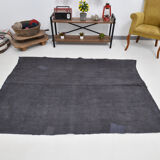 Patchy handmade hemp rug, 164x204cm