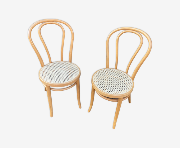 2 chaises bistrot bois courbé