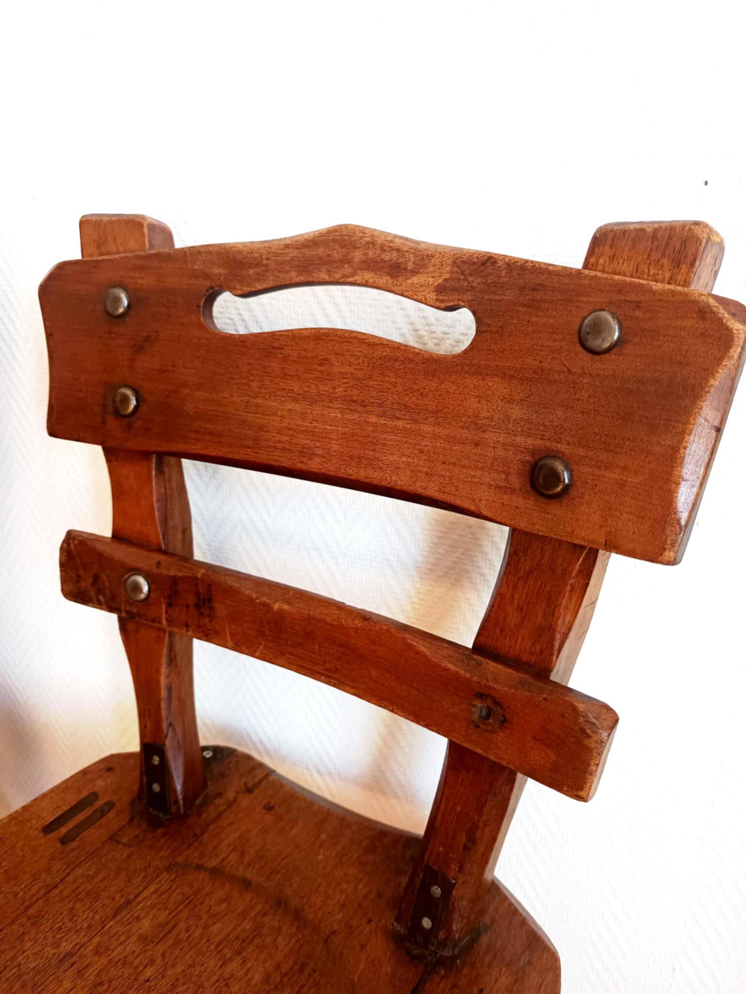 Paire de chaises brutalistes style ranch