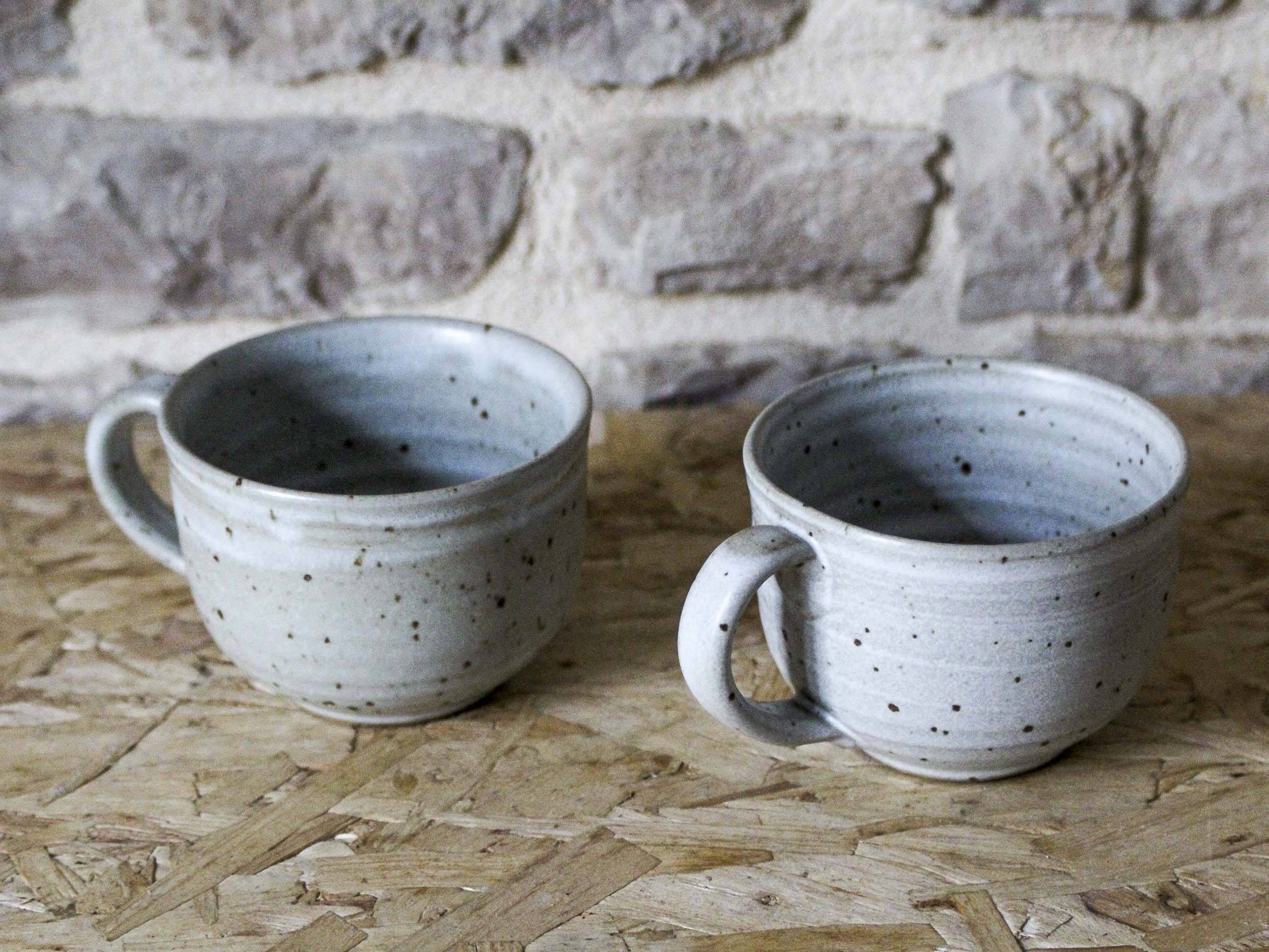 2 Gérald Pott enameled ceramic cups
