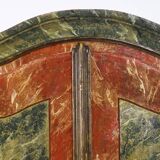 Painted Marble Folk Art Cabinet