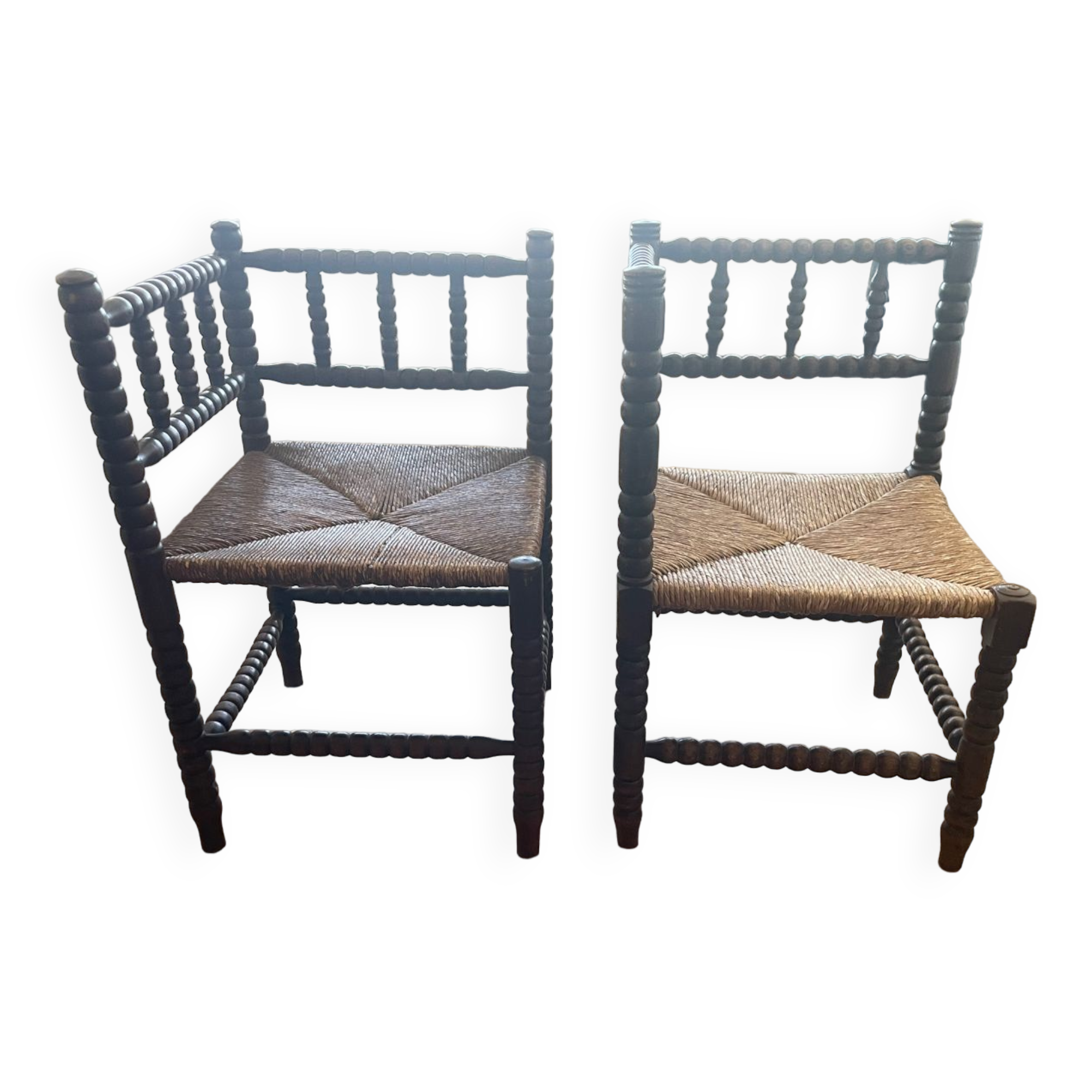 Two small corner chairs