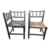 Two small corner chairs