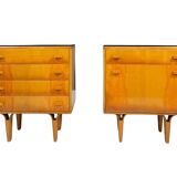 Tables de nuit vintage par Nový Domov, Tchécoslovaquie, 1970 - Set de 2