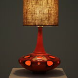 Orange ceramic lamp, 1970s