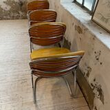 4 chairs Rinaldi "Sabrina" yellow leather