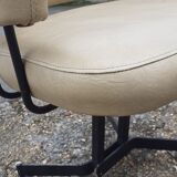 Pair of vintage swivel armchairs design xxeme