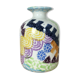 Multicolored geometric Italian vase, 80s