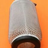 Seltz water siphon Glass body harmoniously meshed with translucent filaments