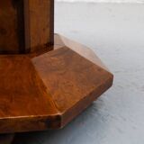 Table d'appoint Art Déco en loupe de bois