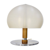 Vintage italian table lamp acrylic mushroom shaped shade, 1970's