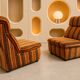 Superbe paire de chauffeuses Space Age des années 70"