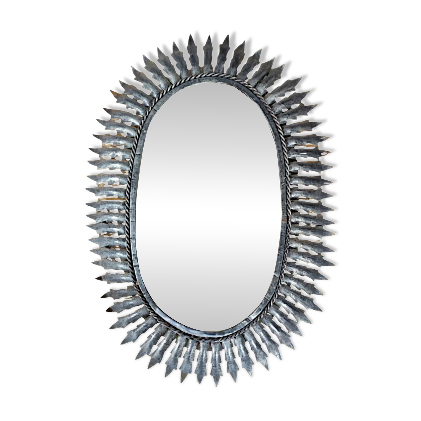 Miroir années 60 feuilles d'acanthe