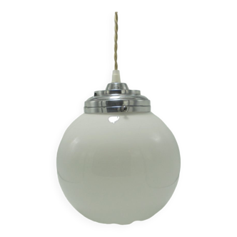 Opaline globe pendant light